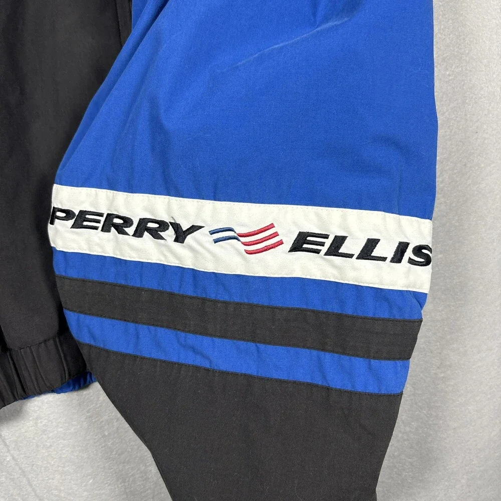 Vintage 90s Perry Ellis America Lining Jacket Men’s Size XXL Spell Out USA Y2k